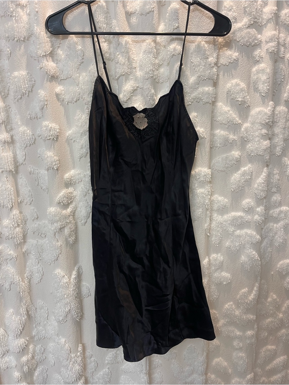 1996 vintage Victoria's Secret black 100% silk slip dress